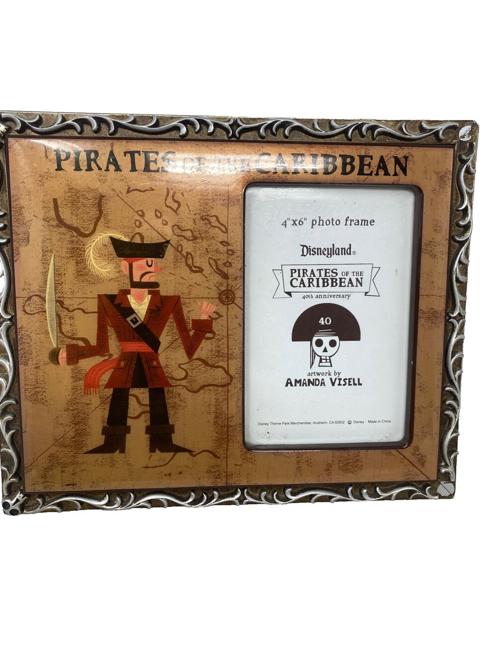Disney Pirates of the Caribbean 40th Anniversary Photo Frame Amanda Visell 4"x6"
